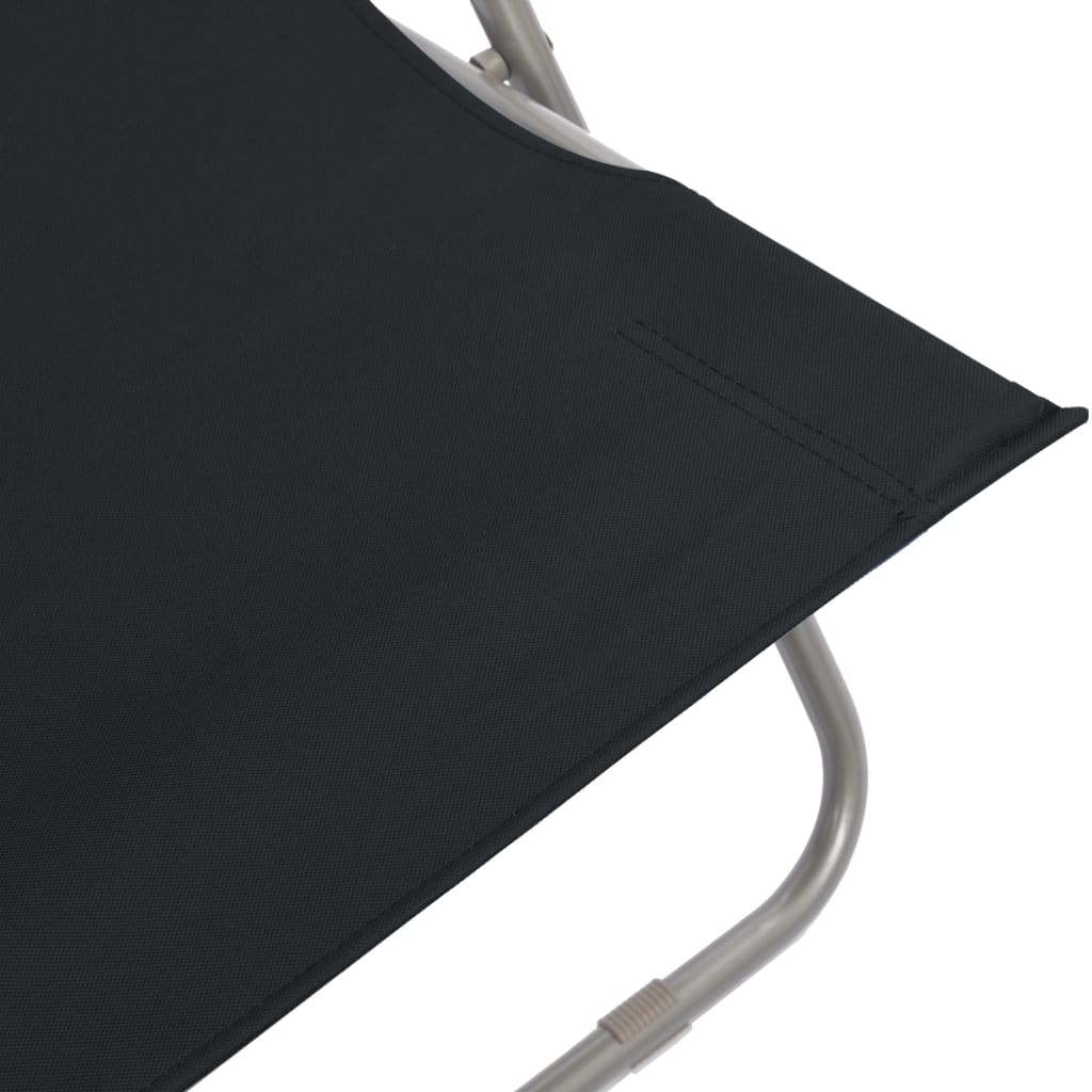 vidaXL Beach Chair | Set of 2 | Black
