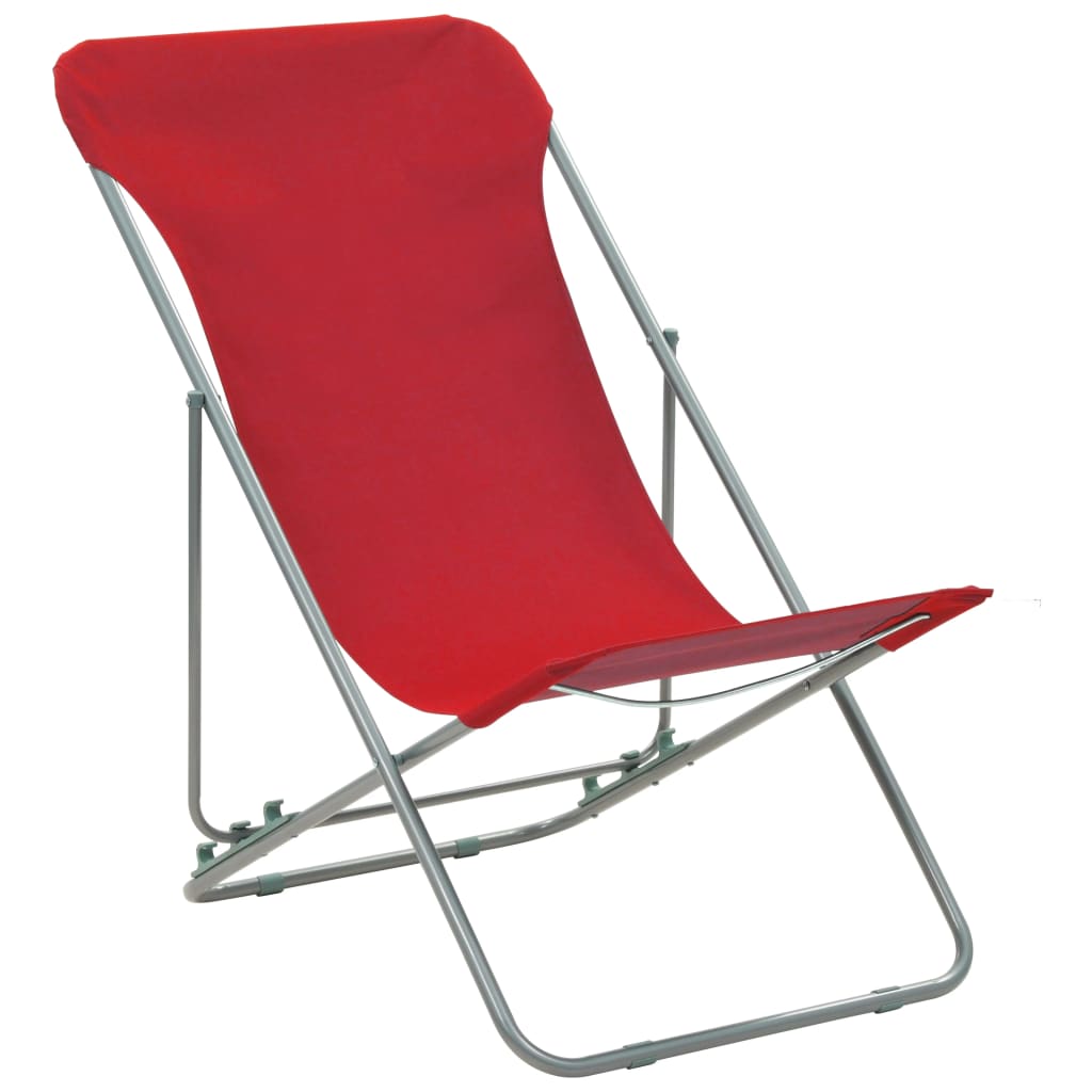 vidaXL Beach Chair | Set of 2 | Red