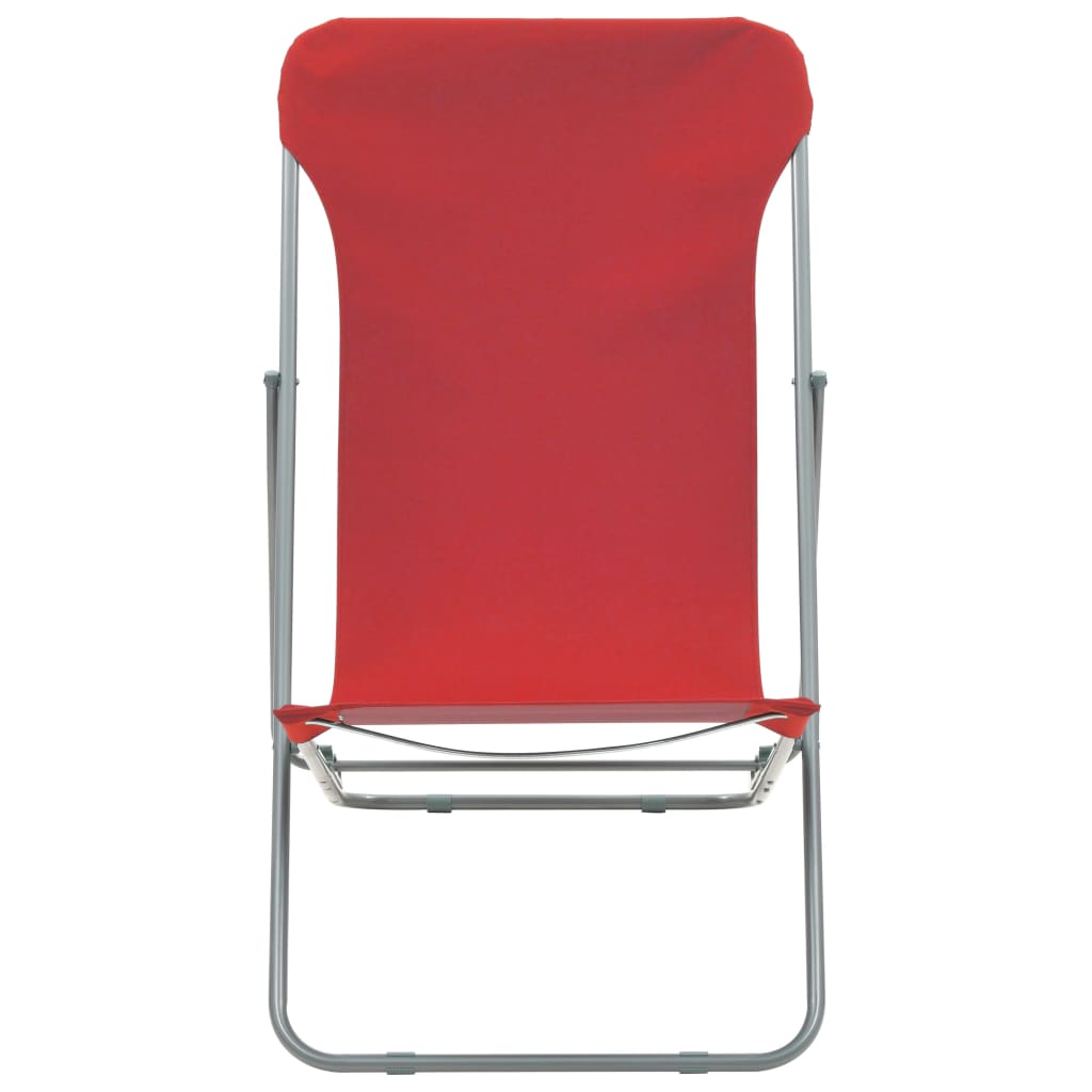 vidaXL Beach Chair | Set of 2 | Red
