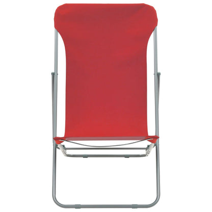 vidaXL Beach Chair | Set of 2 | Red
