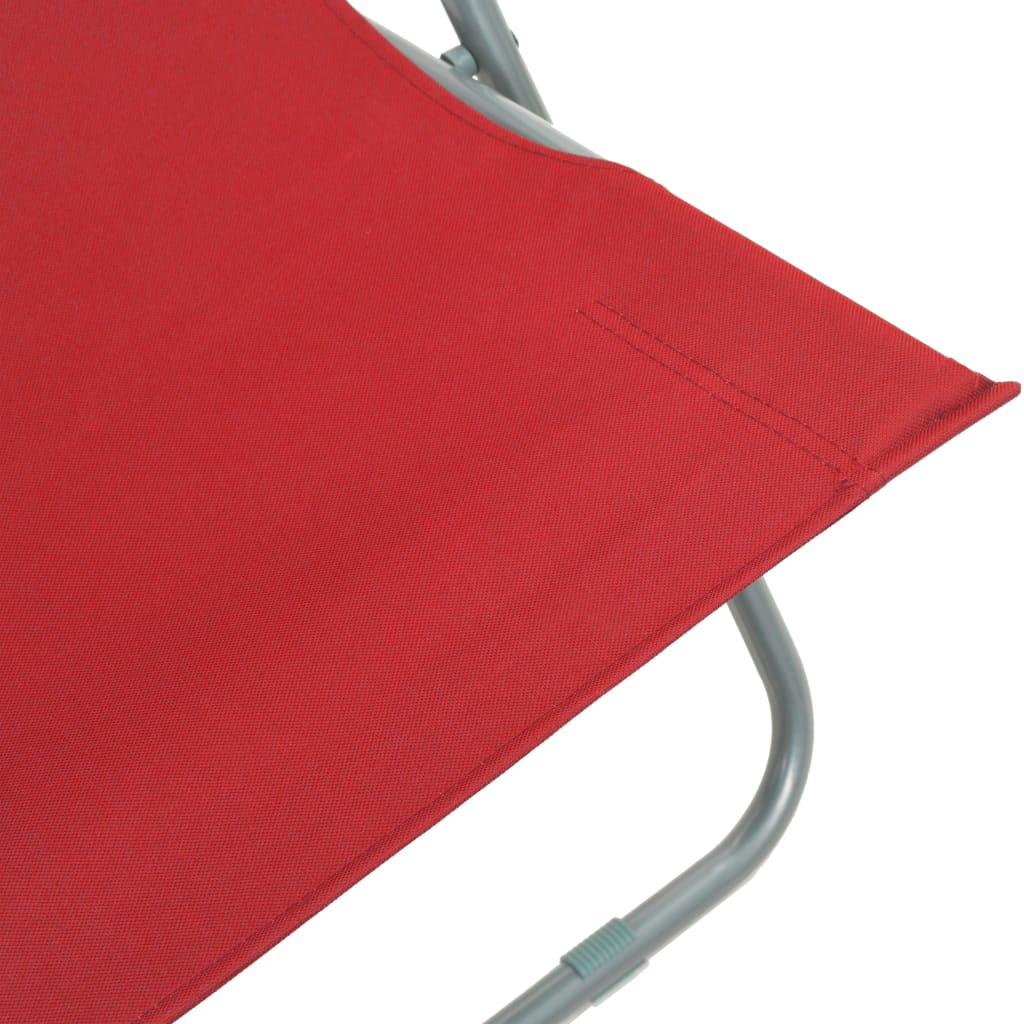 vidaXL Beach Chair | Set of 2 | Red