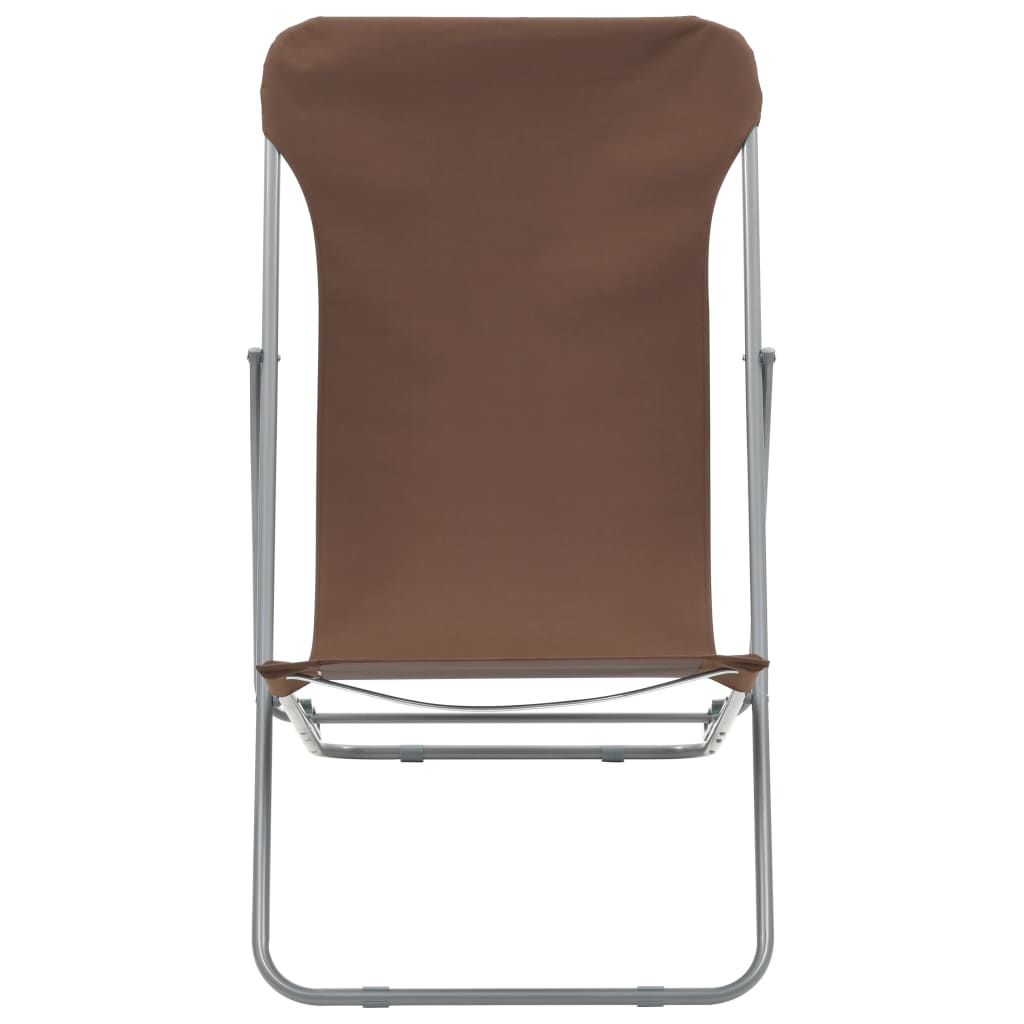 vidaXL Beach Chair | Set of 2 | Brown