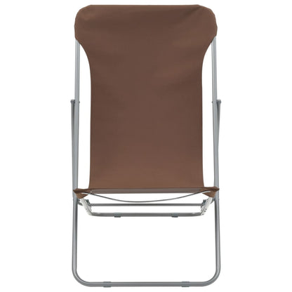 vidaXL Beach Chair | Set of 2 | Brown