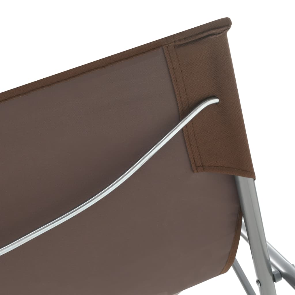 vidaXL Beach Chair | Set of 2 | Brown