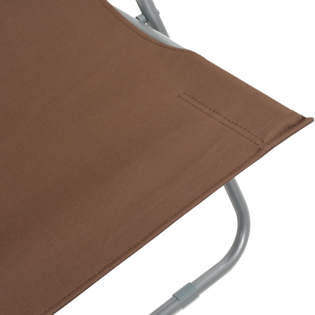 vidaXL Beach Chair | Set of 2 | Brown