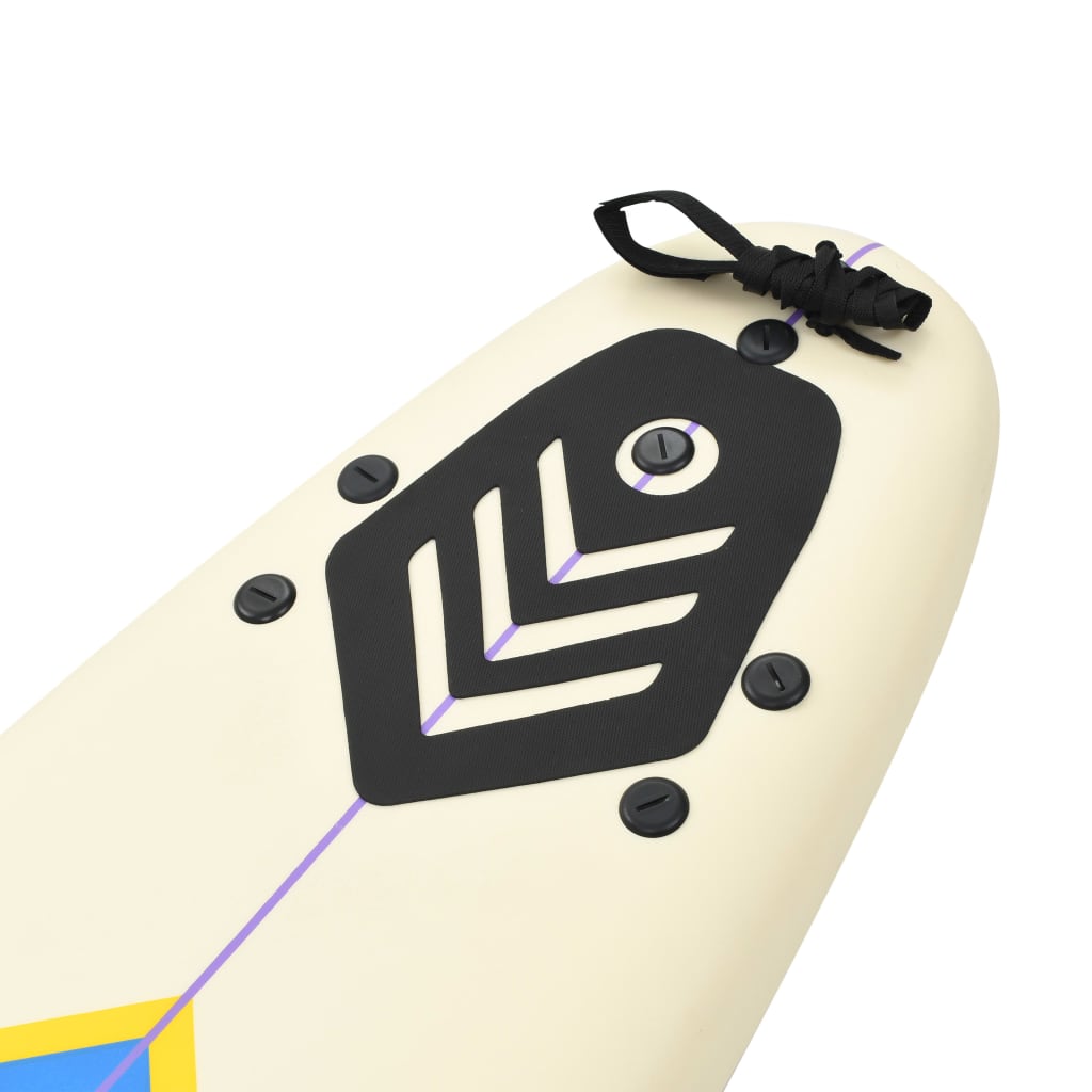 vidaXL Surfboard 170 cm Blue and Cream
