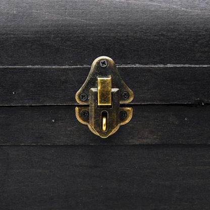vidaXL Treasure Chest Wood Black 90x51x42 cm