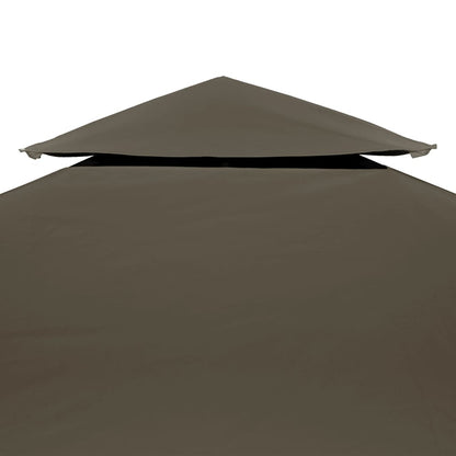 vidaXL 2-Tier Gazebo Top Cover 310 g/m² 3x3 m Taupe