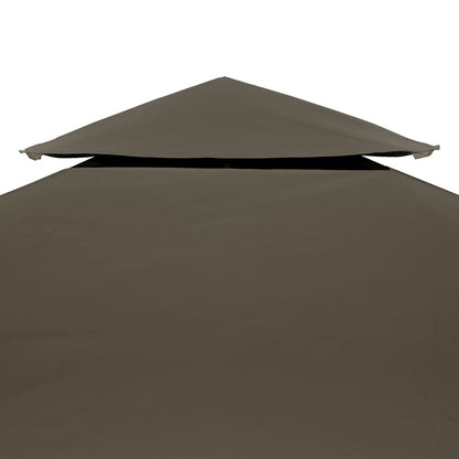 vidaXL 2-Tier Gazebo Top Cover 310 g/m² 4x3 m Taupe