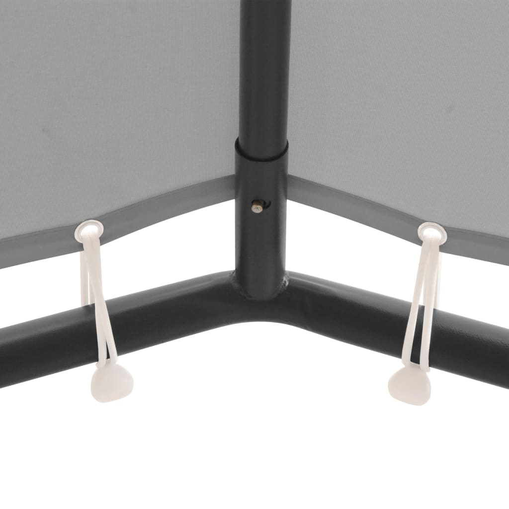 vidaXL Gazebo | Anthracite | Powder-coated steel | 4x4 meters