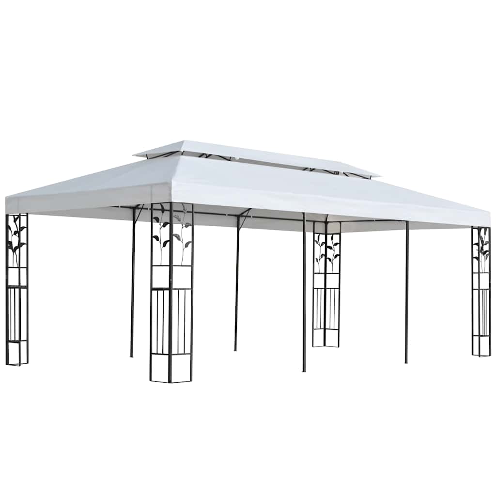 vidaXL Gazebo Fabric White 300 x 600 cm Polyester
