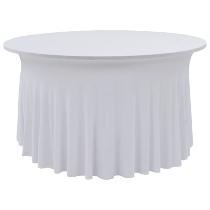 vidaXL 2 pcs Stretch Table Covers with Skirt 120x74 cm White