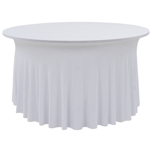 vidaXL 2 pcs Stretch Table Covers with Skirt 150x74 cm White