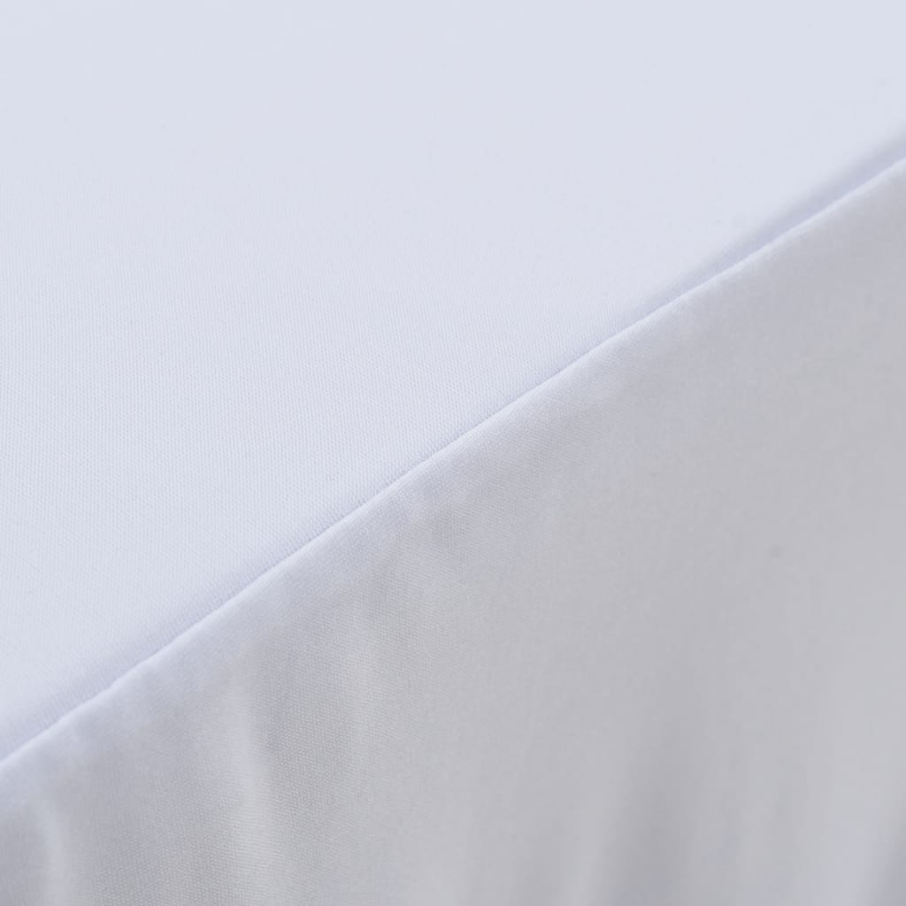 vidaXL 2 pcs Stretch Table Covers with Skirt 120x60.5x74 cm White