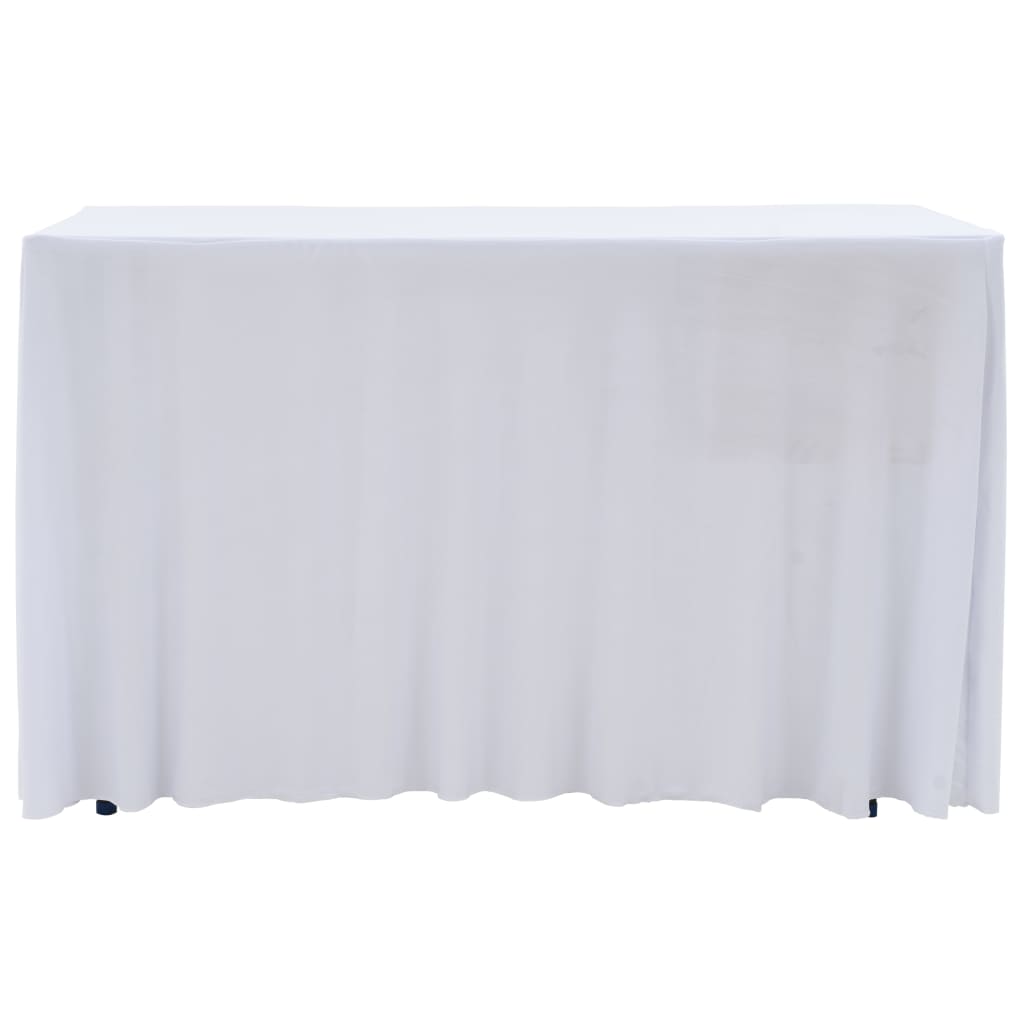 vidaXL 2 pcs Stretch Table Covers with Skirt 243x76x74 cm White