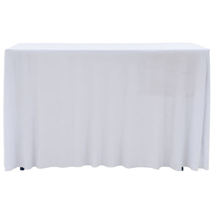 vidaXL 2 pcs Stretch Table Covers with Skirt 243x76x74 cm White