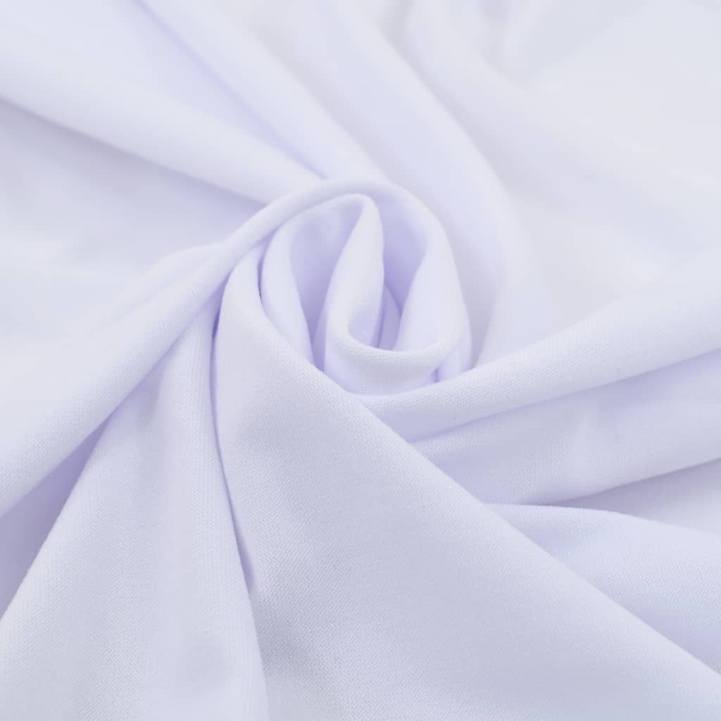 vidaXL 2 pcs Stretch Table Covers with Skirt 243x76x74 cm White