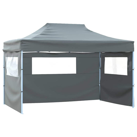 vidaXL Foldable Tent with 3 Walls 431x291x315 cm Anthracite