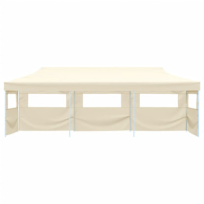 vidaXL Folding Pop-up Party Tent with 5 Sidewalls 3x9 m Cream