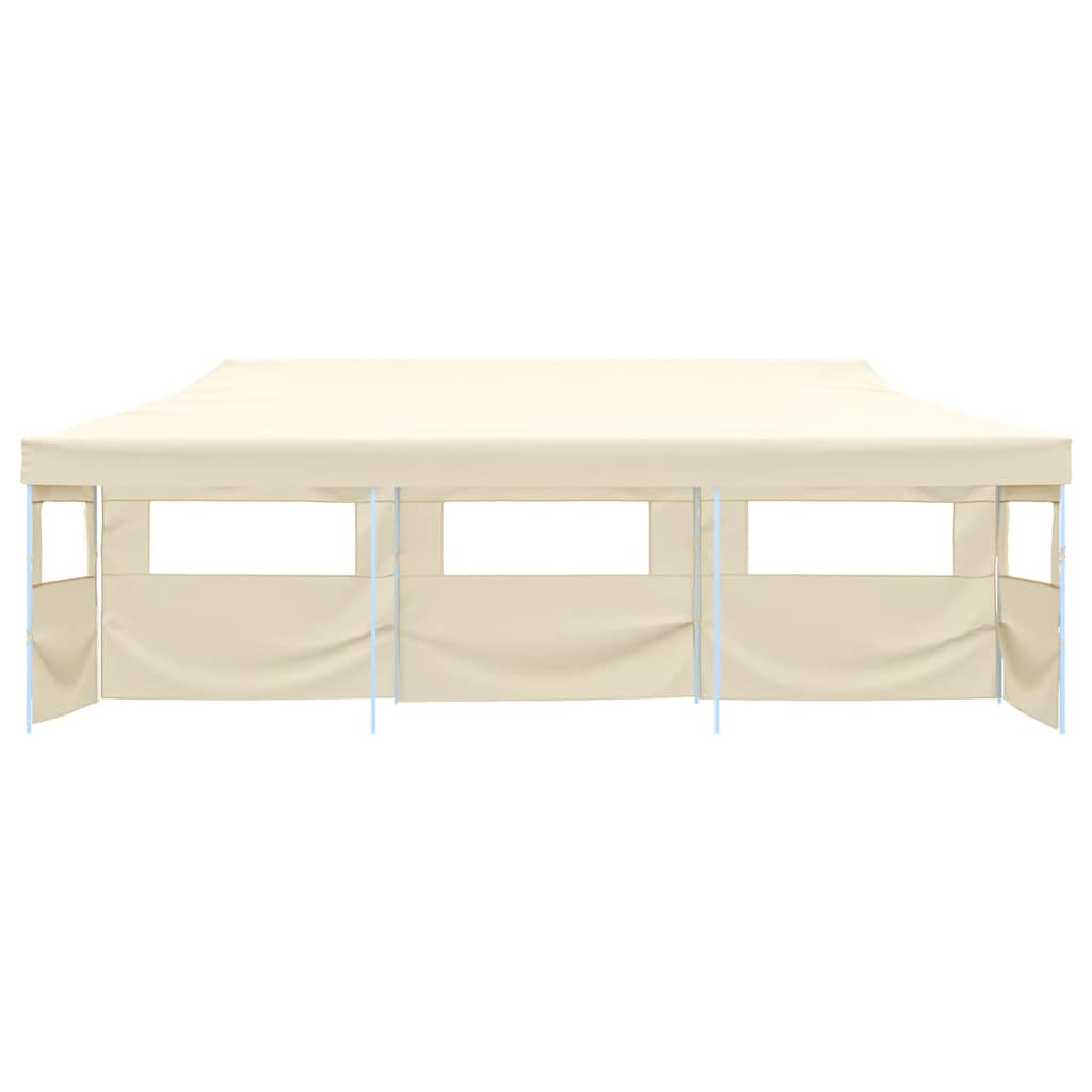 vidaXL Folding Pop-up Party Tent with 5 Sidewalls 3x9 m Cream