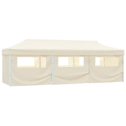 vidaXL Folding Pop-up Party Tent with 8 Sidewalls 870x291x315 cm Cream