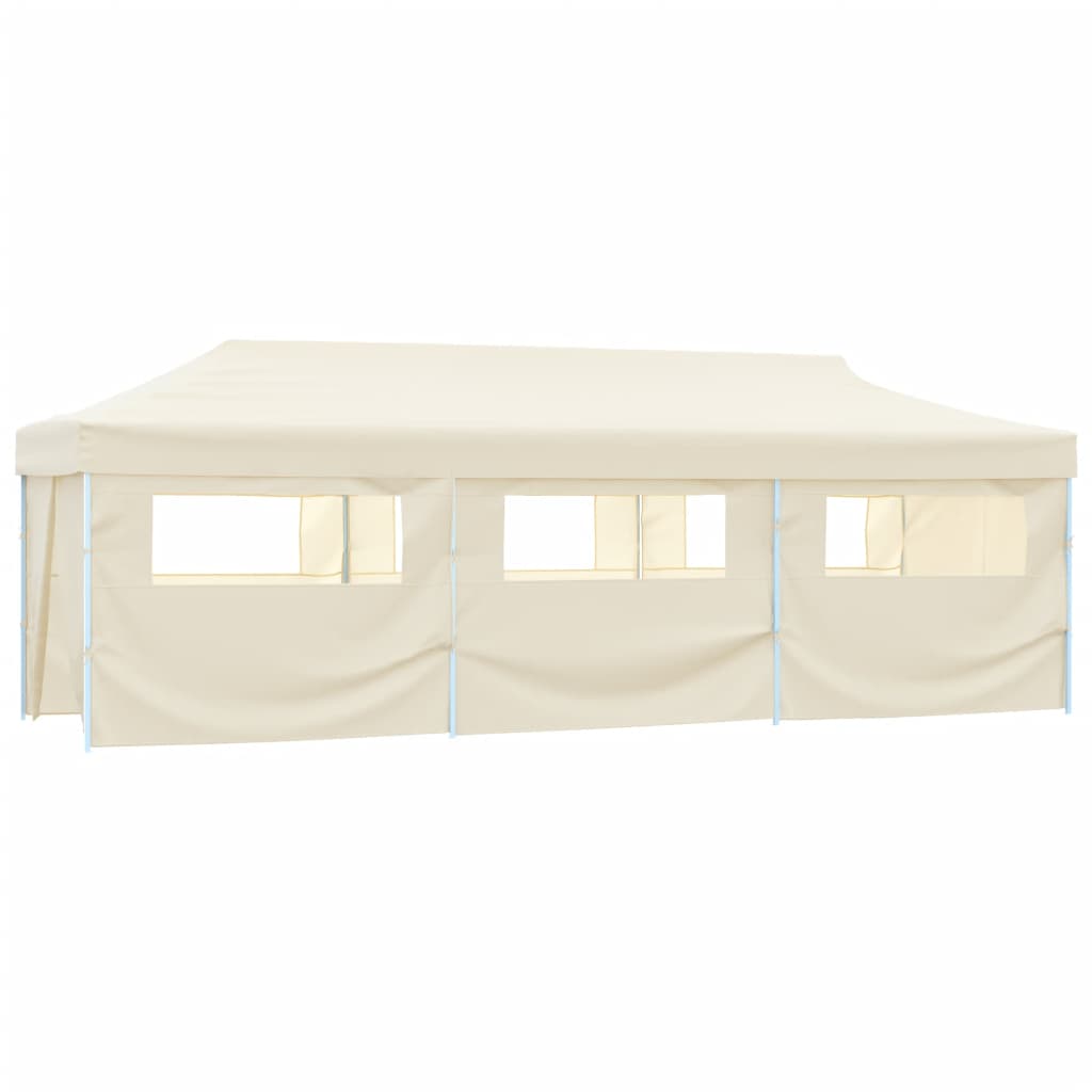 vidaXL Folding Pop-up Party Tent with 8 Sidewalls 870x291x315 cm Cream