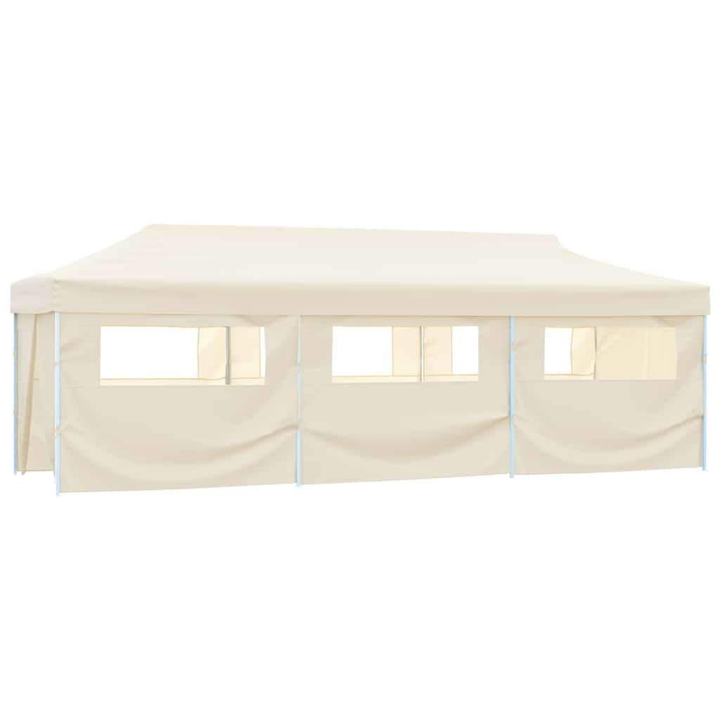 vidaXL Folding Pop-up Party Tent with 8 Sidewalls 870x291x315 cm Cream