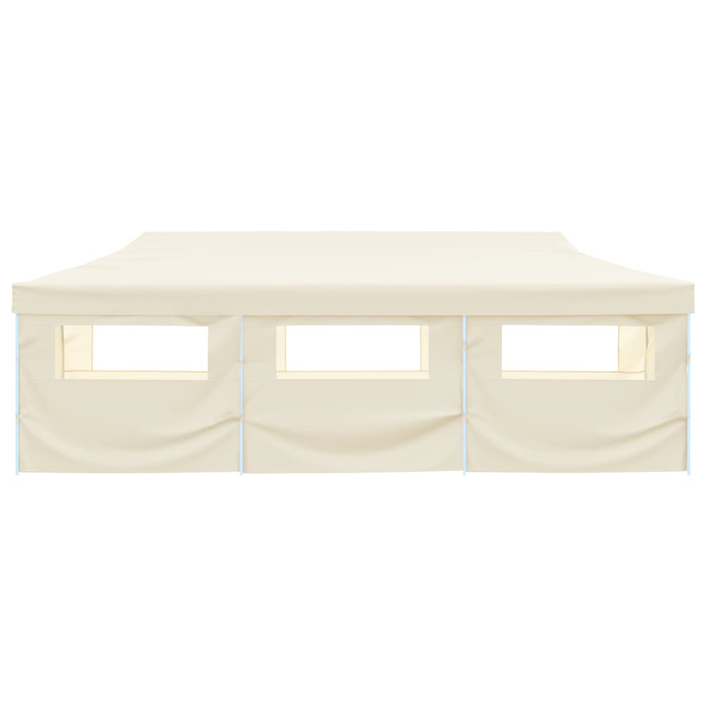 vidaXL Folding Pop-up Party Tent with 8 Sidewalls 870x291x315 cm Cream