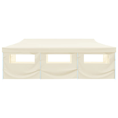 vidaXL Folding Pop-up Party Tent with 8 Sidewalls 870x291x315 cm Cream