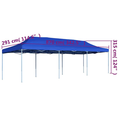 vidaXL Folding Pop-up Party Tent 3x9 m Blue