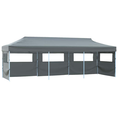 vidaXL Folding Pop-up Party Tent with 5 Sidewalls 870x291x315 cm Anthracite