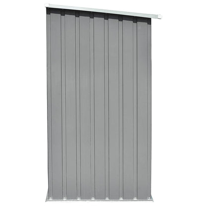 vidaXL Garden Log Storage Shed Galvanised Steel 163x83x154 cm Grey