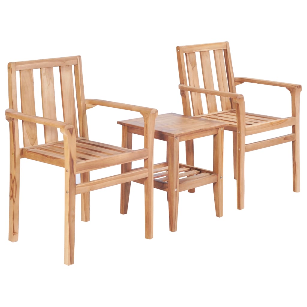 vidaXL Dining Set | natural teak