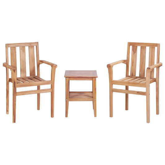 vidaXL Dining Set | natural teak