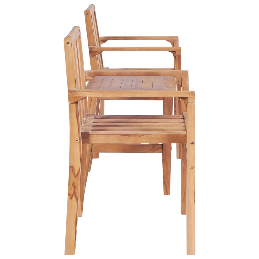 vidaXL Dining Set | natural teak