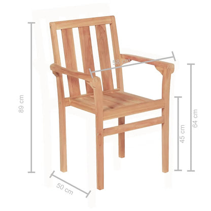 vidaXL 3 Piece Bistro Set Solid Teak