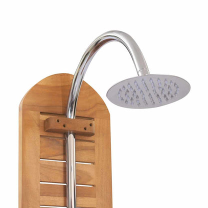 vidaXL Garden Shower Solid Teak 70x75x204 cm
