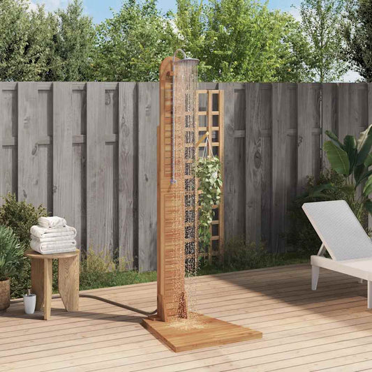 vidaXL Garden Shower | Teak | 204 cm height | Freestanding Outdoor Shower
