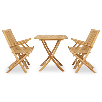 vidaXL Garden Dining Set | Teak | Fine sanded teak hardwood | Medium | Foldable