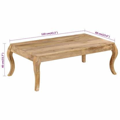 247110 vidaXL Coffee Table 116x66x41 cm Solid Mango Wood