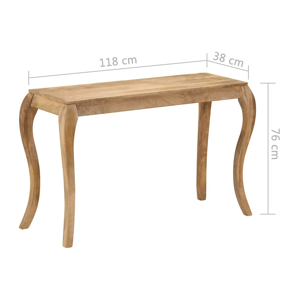 247115 vidaXL Console Table 118x38x76 cm Solid Mango Wood