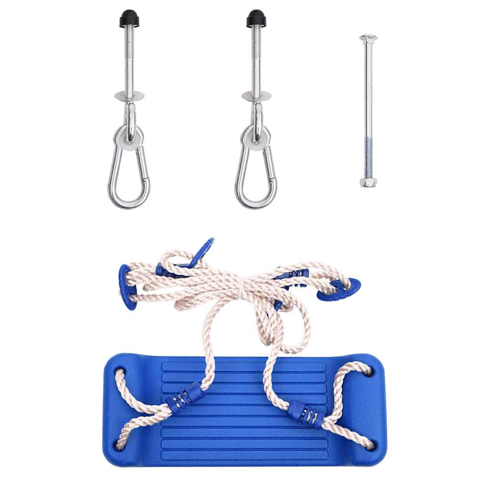 vidaXL Swing Seats with Ropes 2 pcs Blue 37x15 cm Polyethene