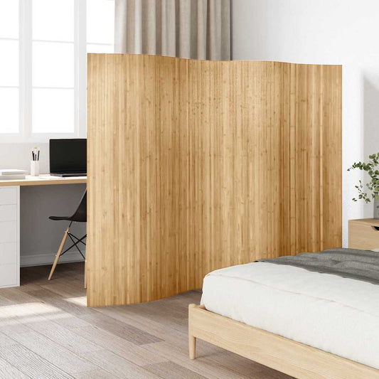 vidaXL Room Divider Bamboo Width 250 cm Height 165 cm Natural