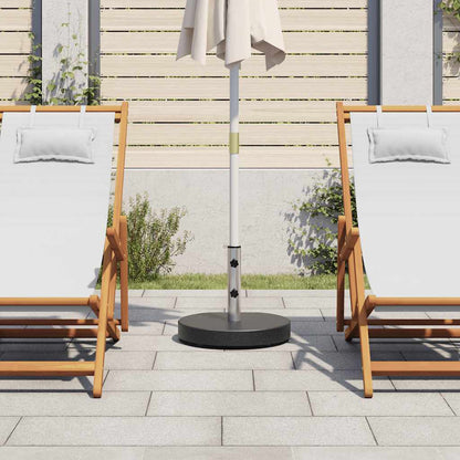 vidaXL Parasol Base | Black | Granite | Medium | Parasol Base | Round | Modern