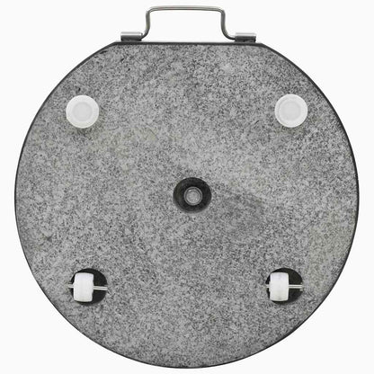 vidaXL Parasol Base | Black | Granite | Medium | Parasol Base | Round | Modern