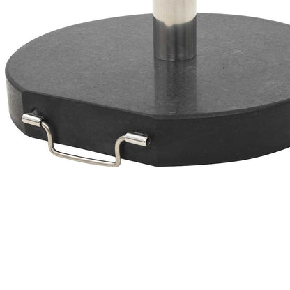 vidaXL Parasol Base | Black | Granite | Medium | Parasol Base | Round | Modern