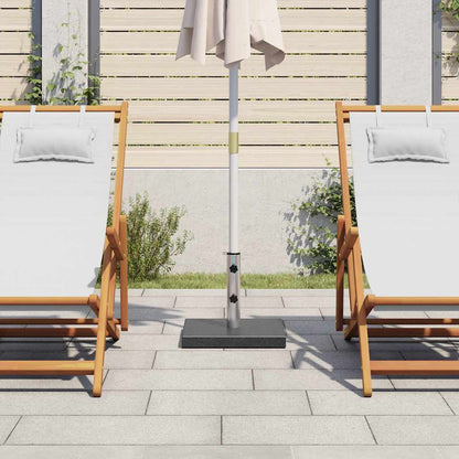 vidaXL Parasol Base | Black | Granite, Stainless Steel | 20kg, 40 x 40 x 4.5 cm