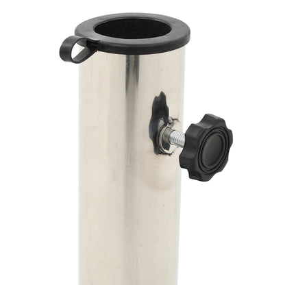 vidaXL Parasol Base | Black | Granite, Stainless Steel | 20kg, 40 x 40 x 4.5 cm