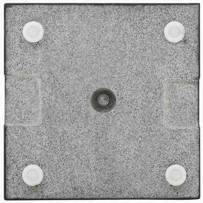 vidaXL Parasol Base | Black | Granite, Stainless Steel | 20kg, 40 x 40 x 4.5 cm