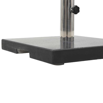 vidaXL Parasol Base | Black | Granite, Stainless Steel | 20kg, 40 x 40 x 4.5 cm